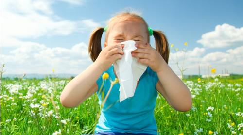 Criança com alergia